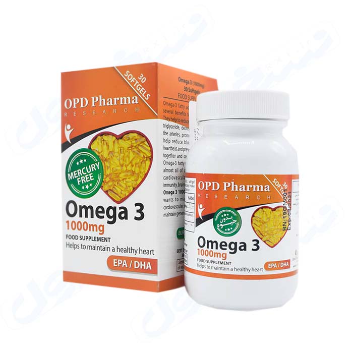 امگا3    1000 میلی گرم او پی دی فارما OMEGA 3 1000 MG OPD PHARMA