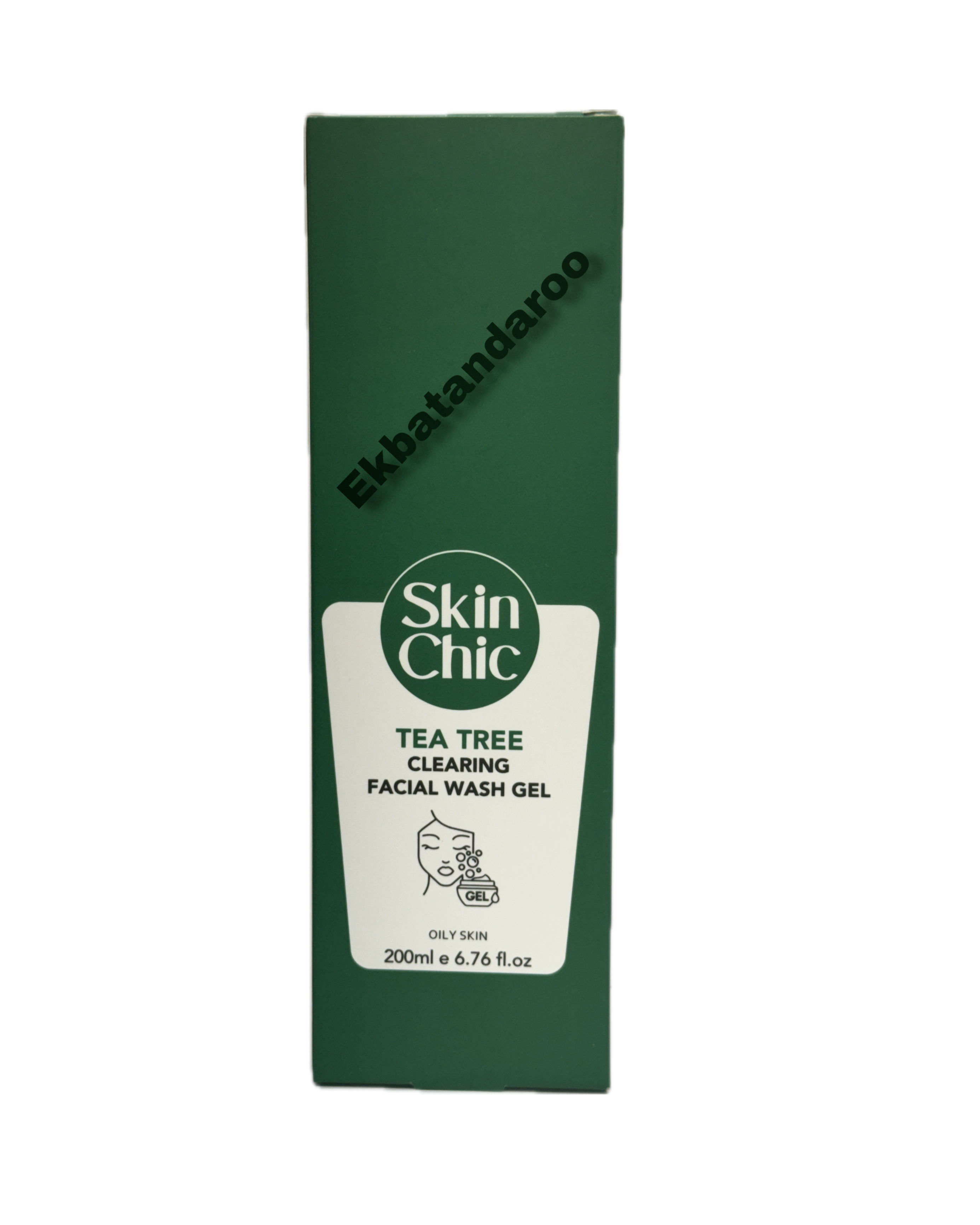 ژل شوینده صورت حاوی روغن درخت چای مناسب پوست چرب اسکین شیک SKIN CHIC TEA TREE CLEARING FACIAL WASH GEL