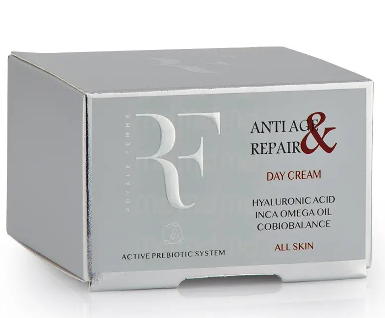 کرم روز بازسازی کننده و ضد چروک صورت آر اف rf anti age repair all skin day cream